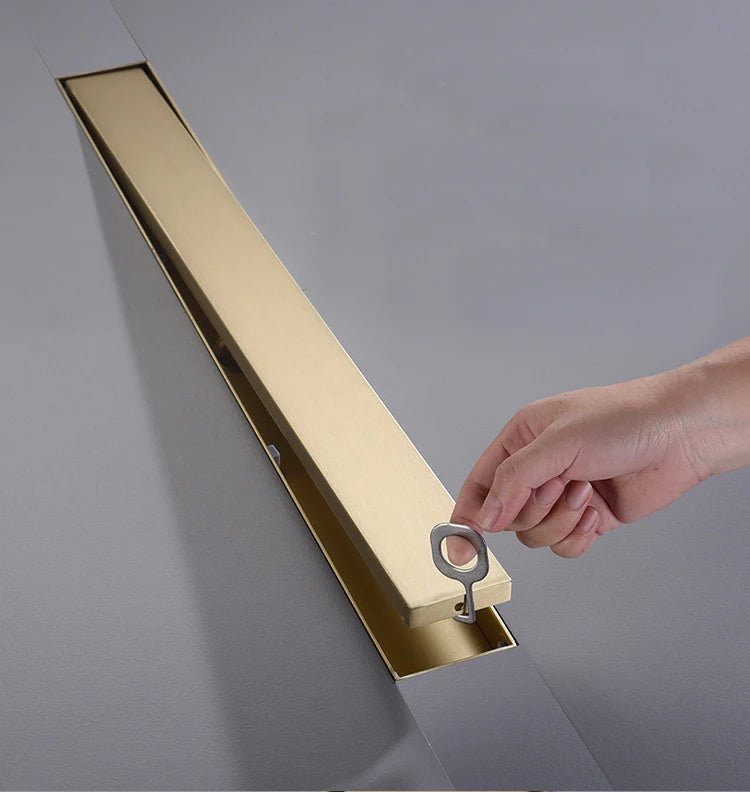 600 To 1000mm Black/Gold/Gunmetal Gray Long Strip Floor