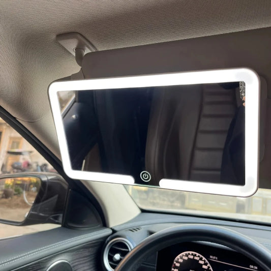 Rechargeable Led Car Sun Visor Vanity Mirror Hd