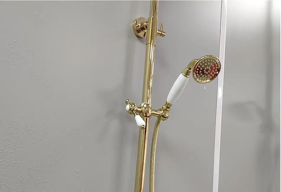 Tuqiu Bathroom Shower Faucet Brass Bathroom Rainfall Shower