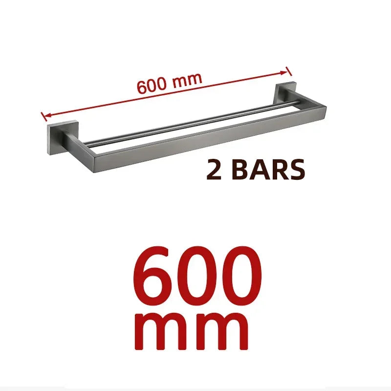 Gunmetal Stainless Steel Bathroom Accessorie Hardware Towel Rack