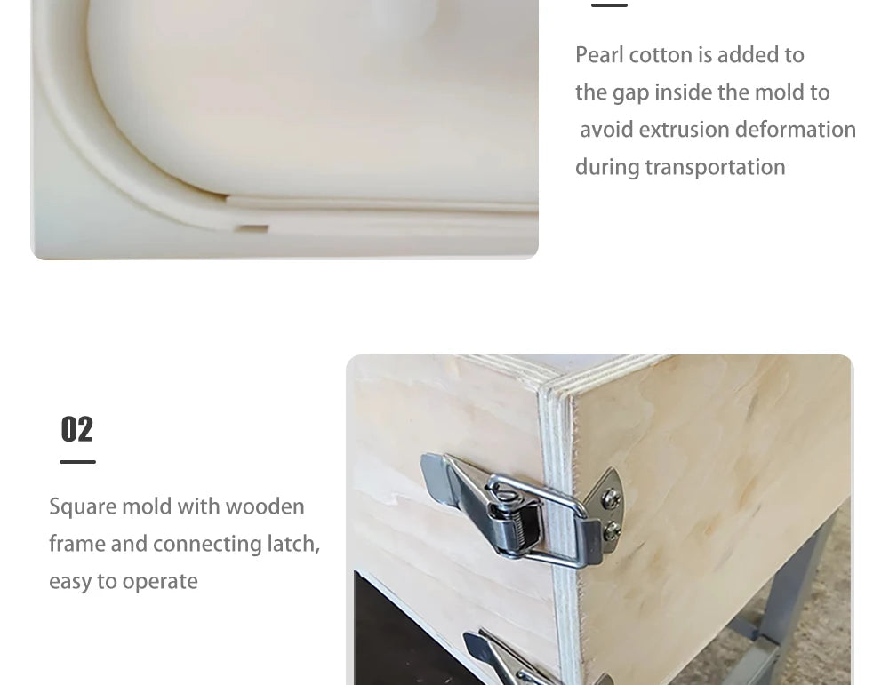 Circular Concrete Sink Silicone Mold Bathroom Square Sink