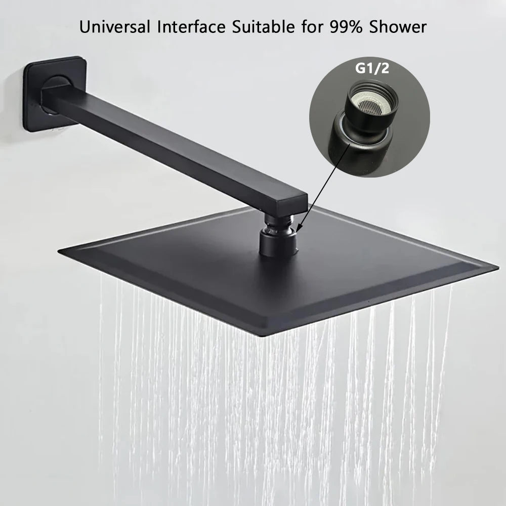 Square Round 16/20/24 Inch Bathroom Shower Head Ultra-Thin