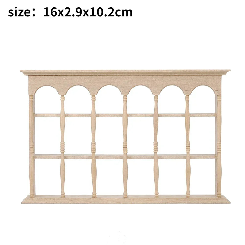1/6 Scale Dollhouse Miniature Furniture Wooden Shelf Cabinet