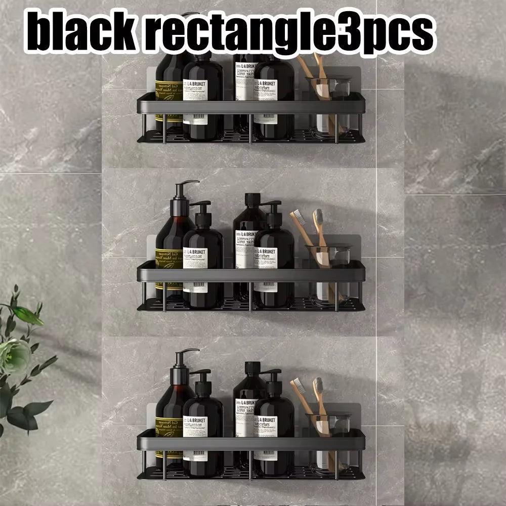 Wall Mounted Rectangular Rack Wall Mounted Shower Shampoo