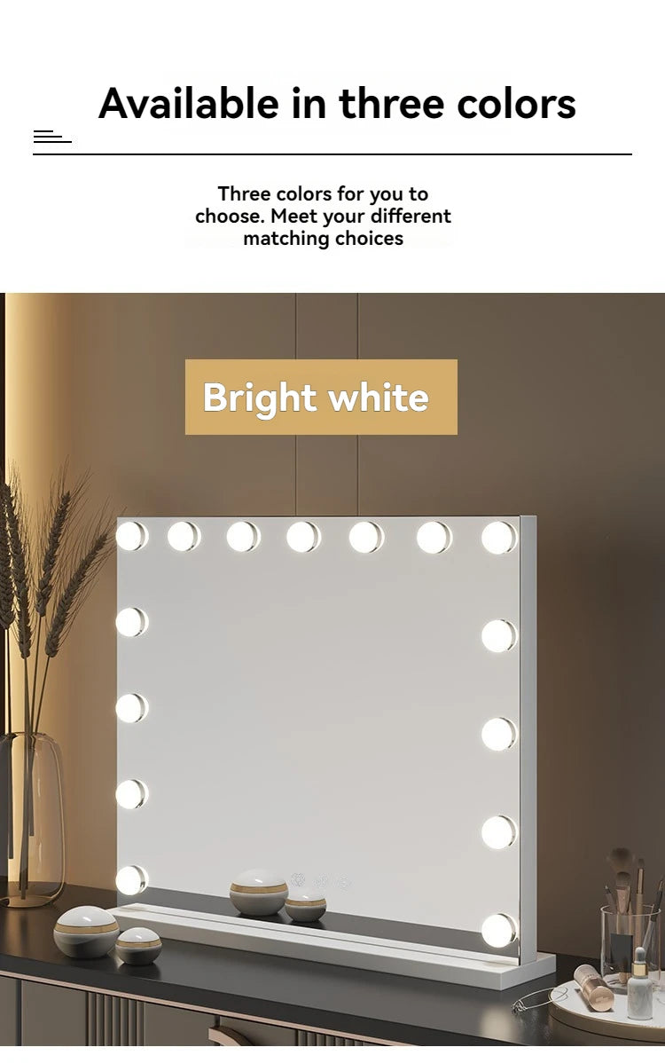 European Square Mirror Hollywood Makeup Mirror Light Bulb