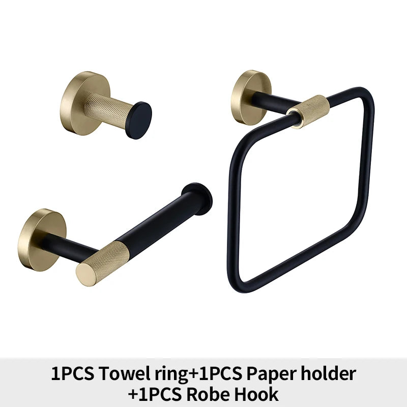 Rose Gold Bathroom Hardware Towel Bar Rack Shelf