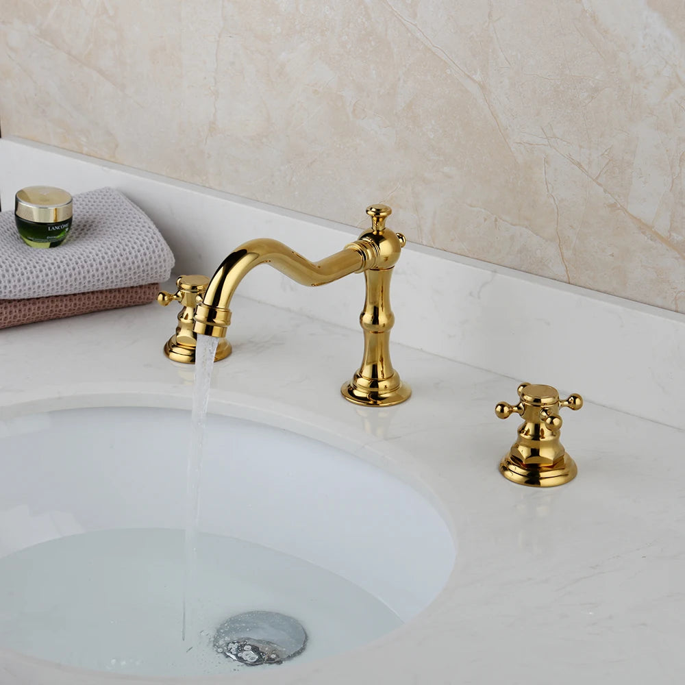 Kemaidi Antique Brass Bathroom Faucets Inch Brass Widespread
