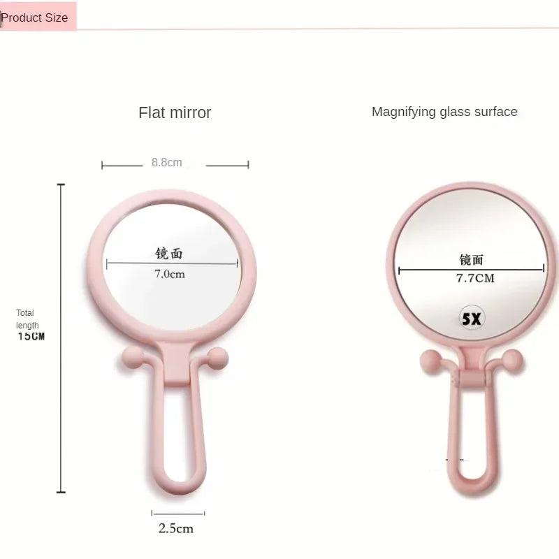 2/5/10x Bright Magnifying Makeup Mirror Handheld Vanity Mirrors