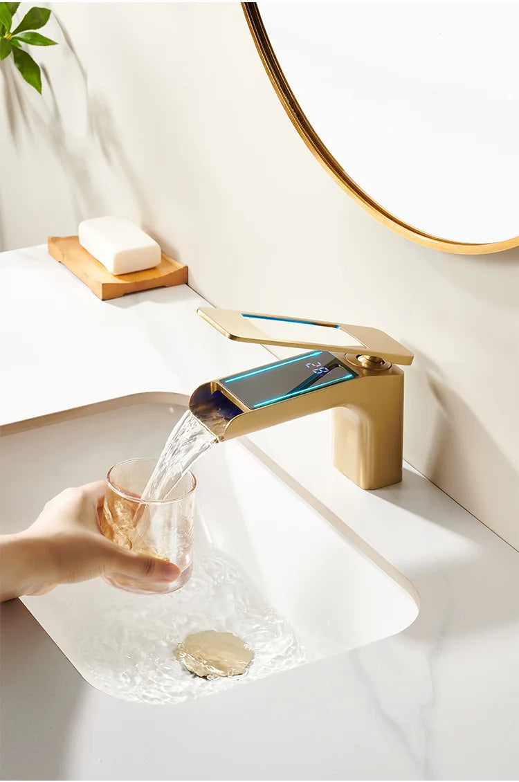 High-Quality Grey Basin Faucet Brass Construction Bathroom Sink