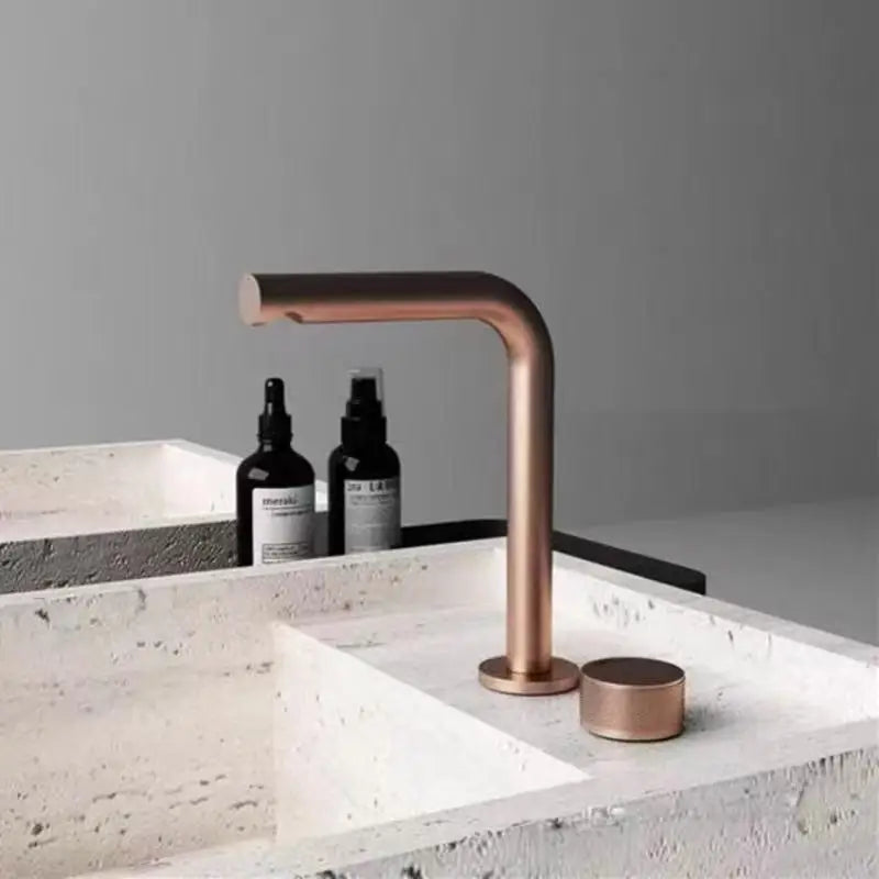 Brushed Rose Gold Basin Faucet Bathroom Bathtub Faucet