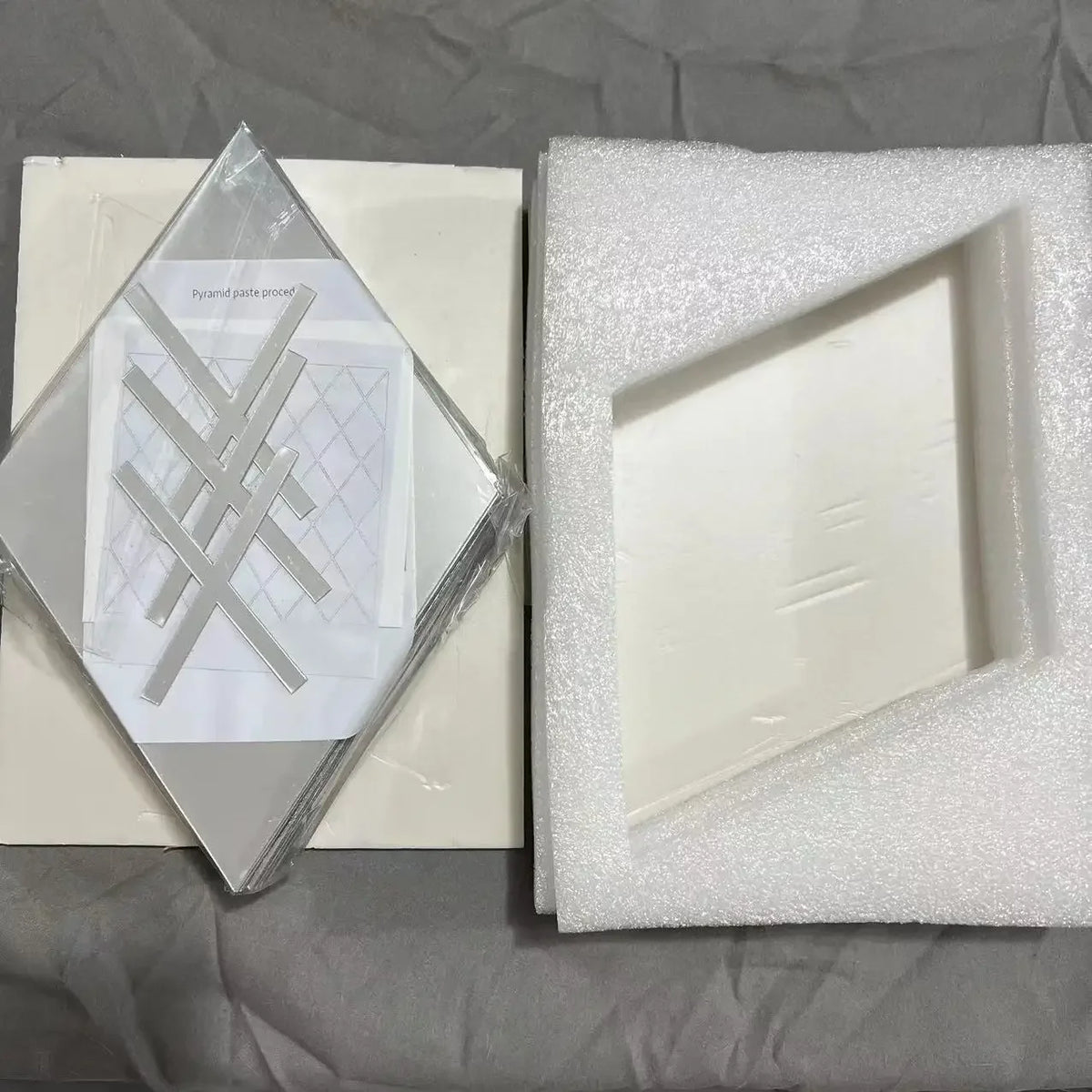 3d Mirror Stickers Diy Acrylic Triangles Self-Adhesive Diamonds