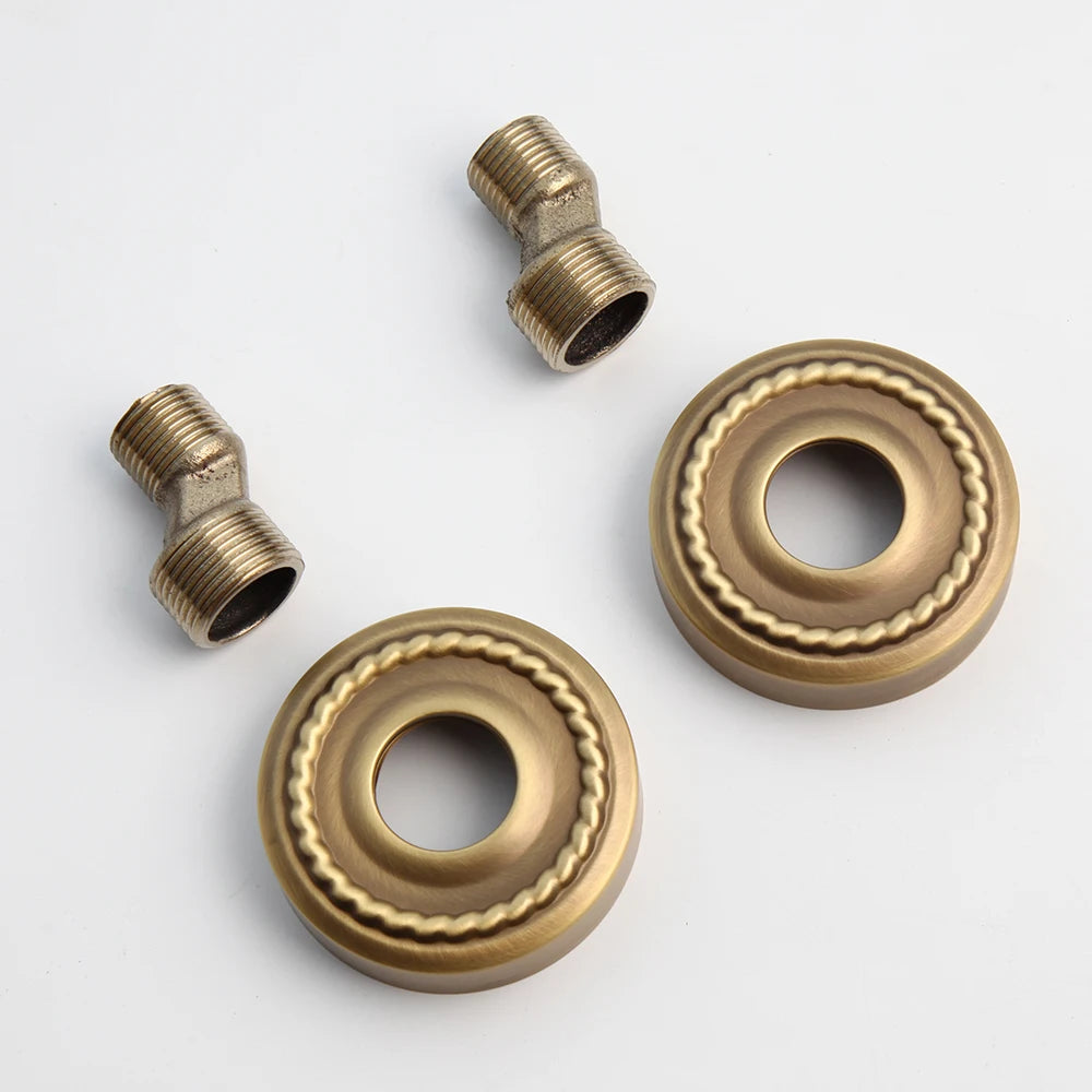 Zappo Antique Brass Bathroom Thermostatic Shower W/ Rainfall
