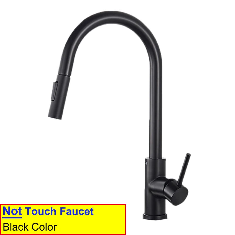 White Touch-On Sink Faucets Pull Down Sprayer Improvement