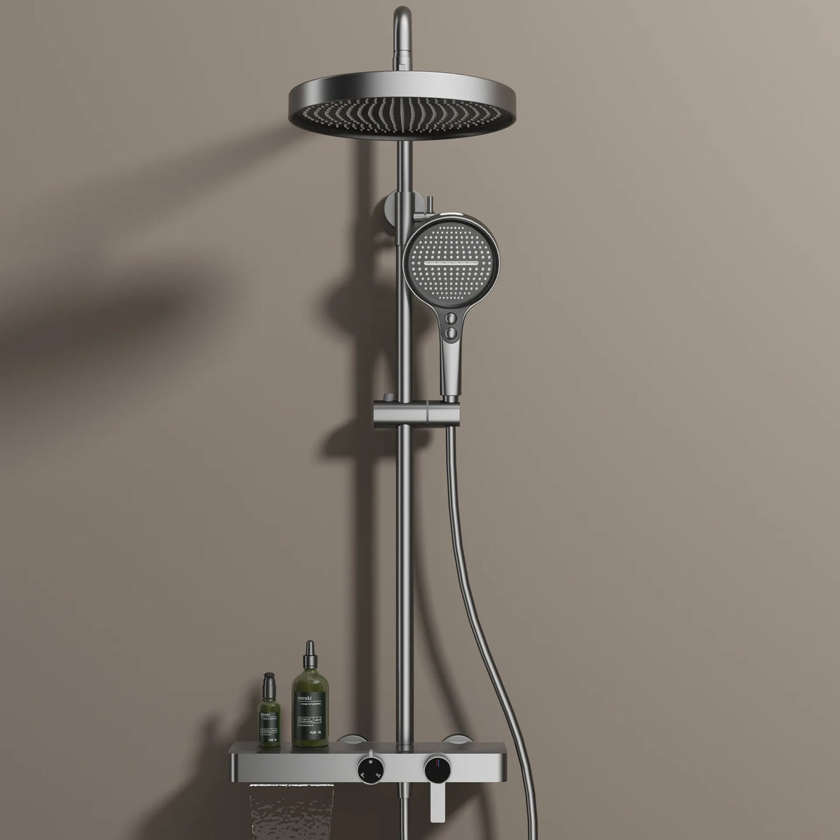 Kemaidi Rose Gold Bathroom Shower Rainfall Cold Control