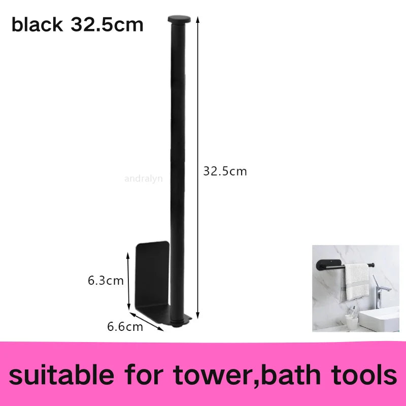 Adhesive Toilet Paper Holder Wall Mount Bathroom Silver