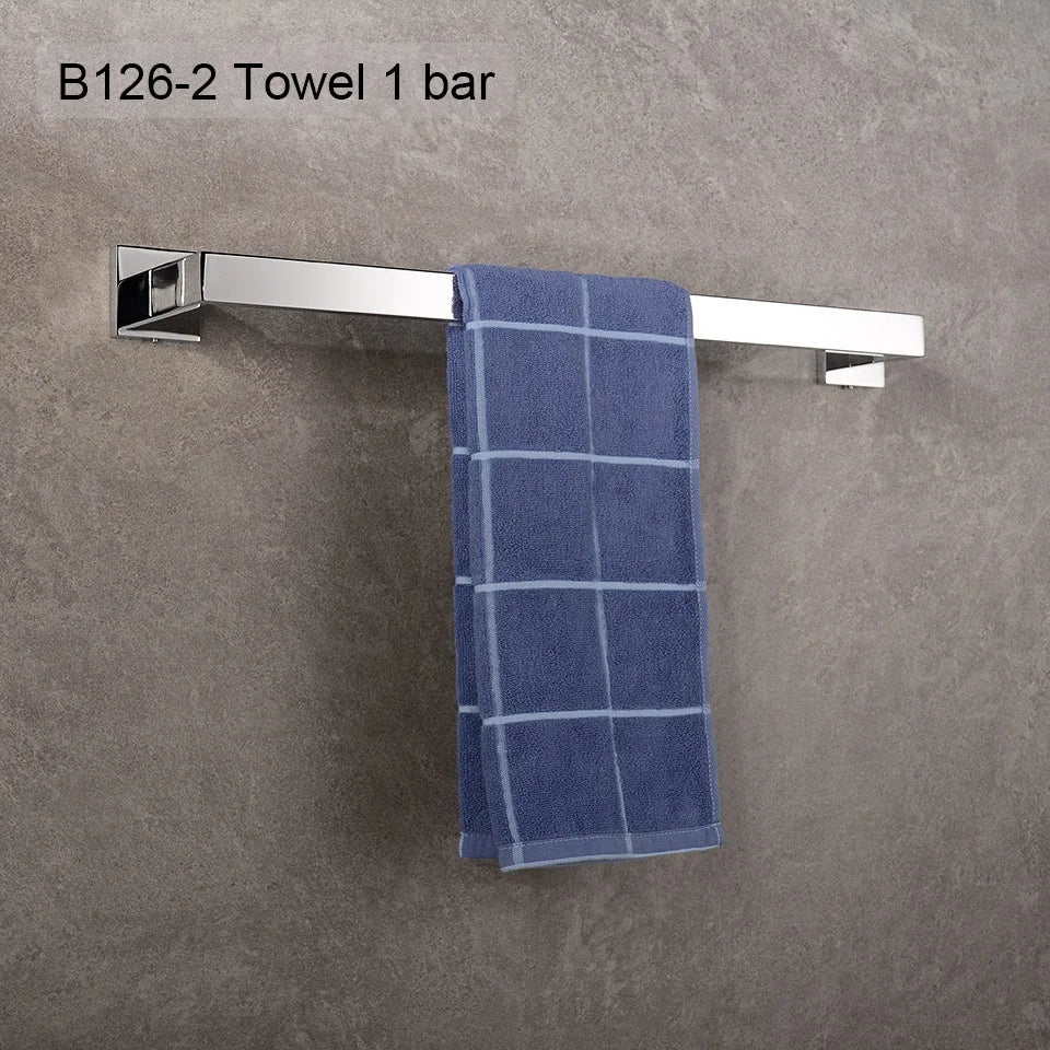 Stainless Steel Bathroom Hardware Mirror Chrome Polished Towel
