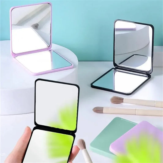 Foldable Double-Sided Makeup Mirror Mini Pocket Size Student