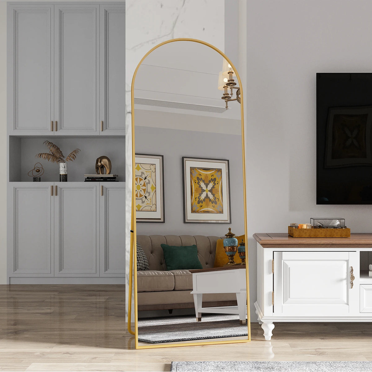 Full Length Mirror Standing Mirror Black Frame Large