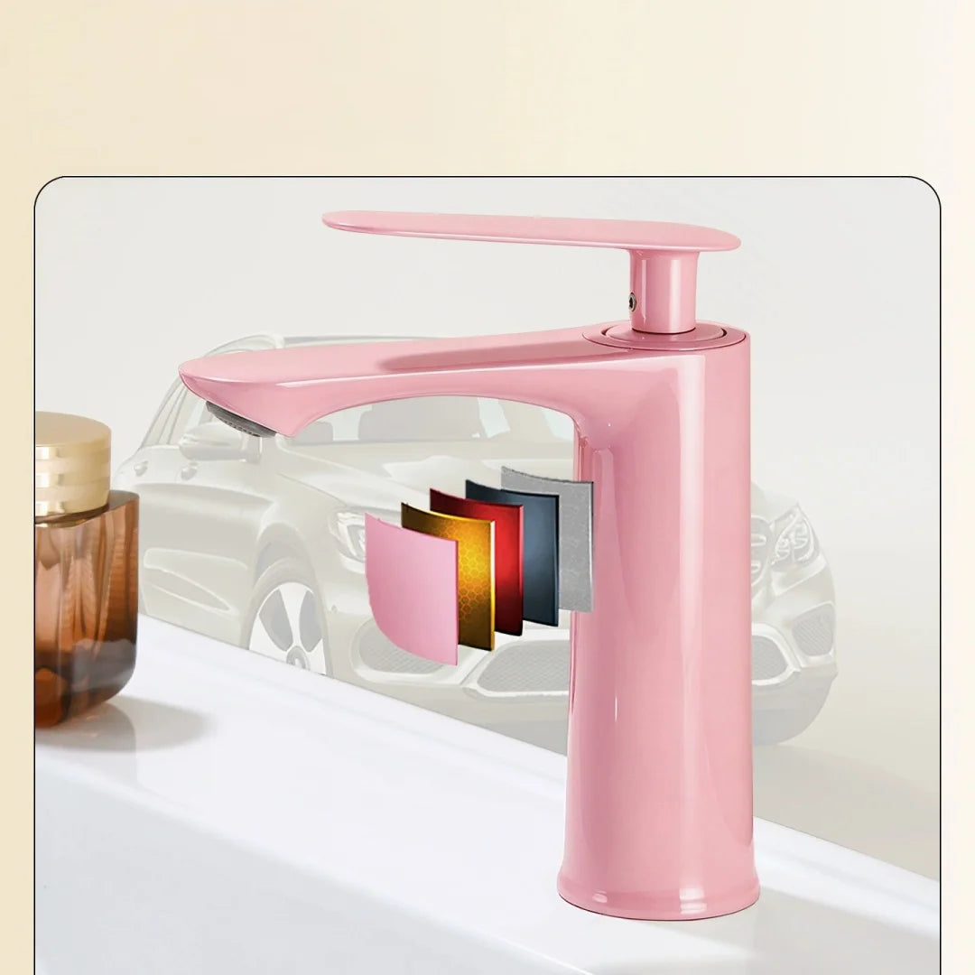 Pink Bathroom Basin Faucet Red Bathroom Faucet Sink