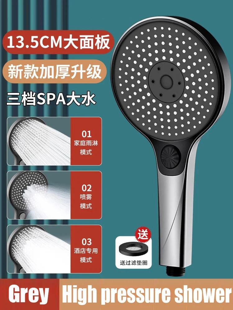 135mm Big Panel Supercharge Waterfall Shower Head Modes