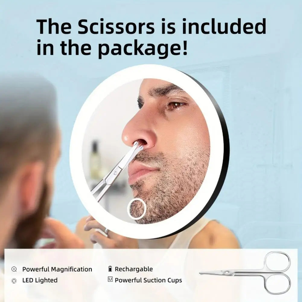 10/20/30x Magnifying Mirror Led Light Tweezers 360 Degrees