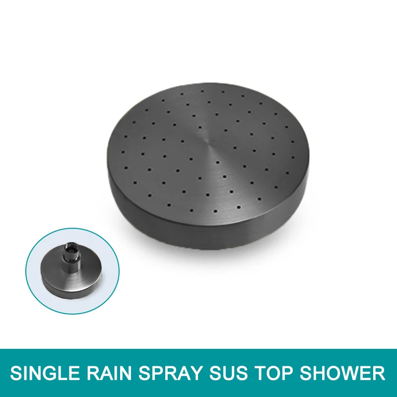 Shower Faucet System Stainless Steel Head Shower Wall