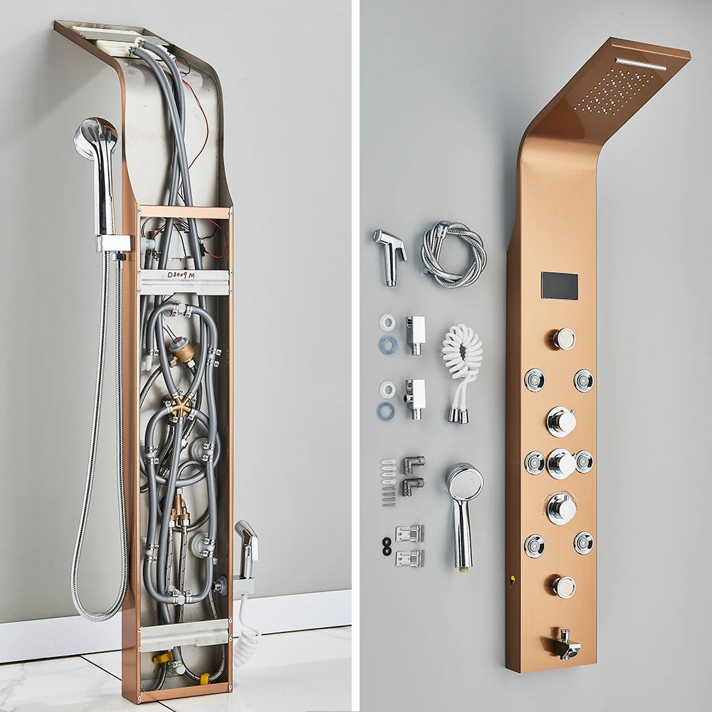 Led Bathroom Shower Panel Modes Intelligent Lcd Shower