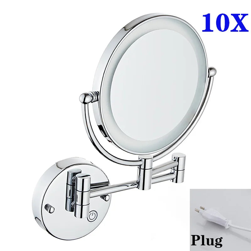 10x Magnifying Led Makeup Mirror Touch On Dual