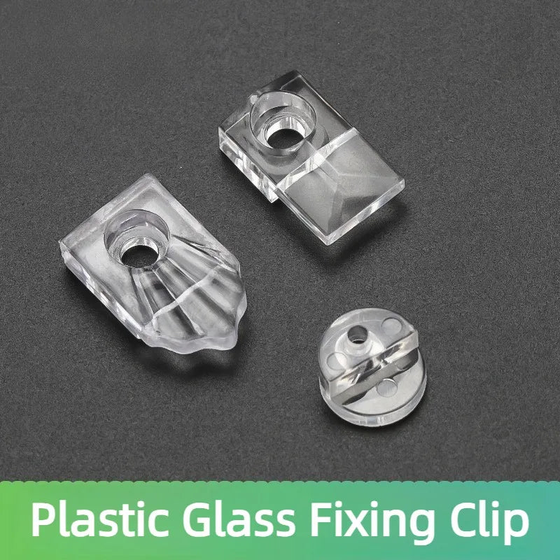 30 Sets Plastic Glass Retainer Clips Mirror Holder