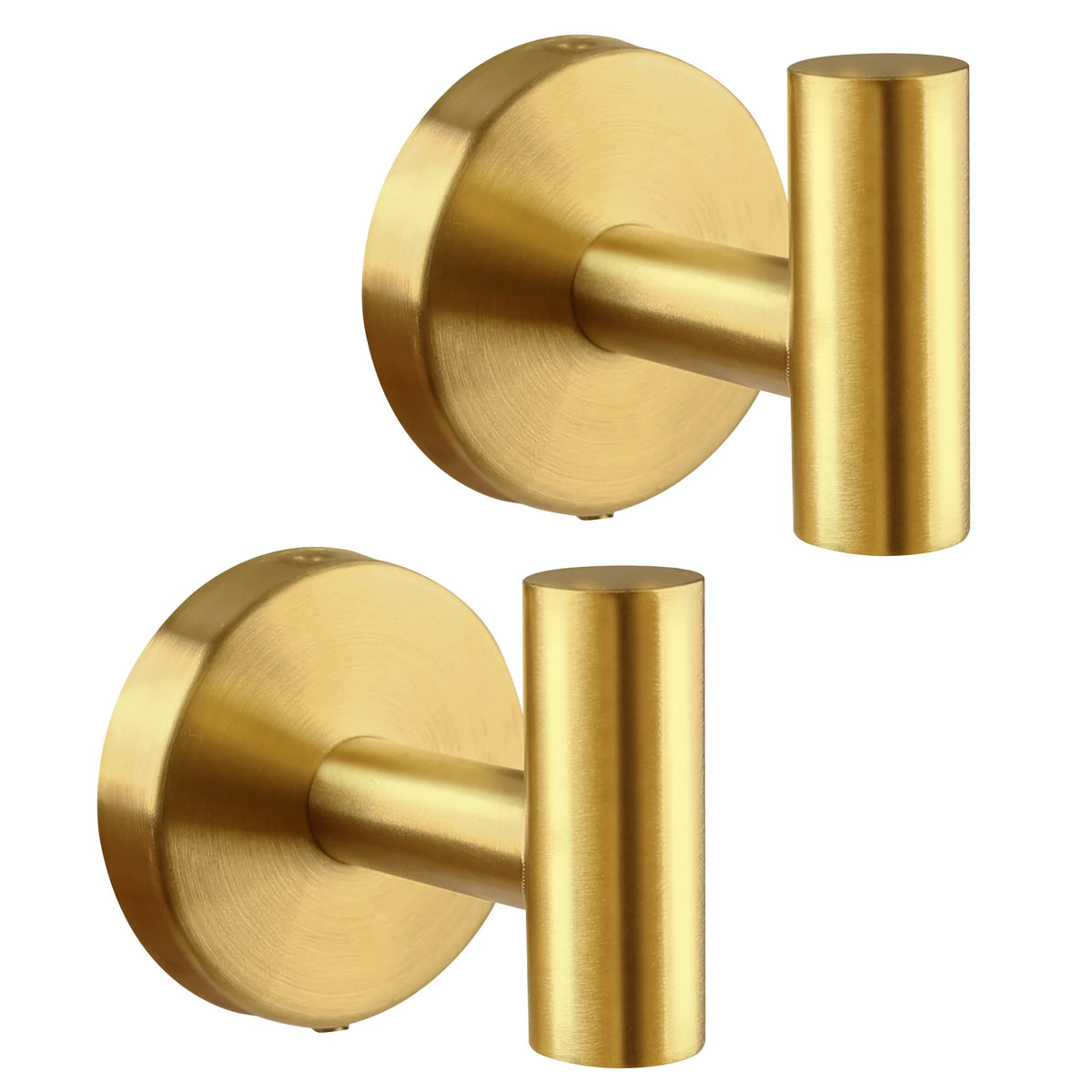 2pcs Polished Bathroom Towel Hooks Stainless Steel Coat