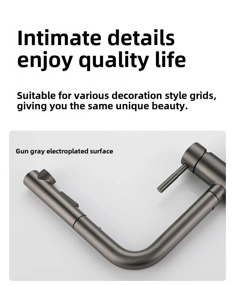 Handfree Grey Touch On Faucet Stainless Steel Cold