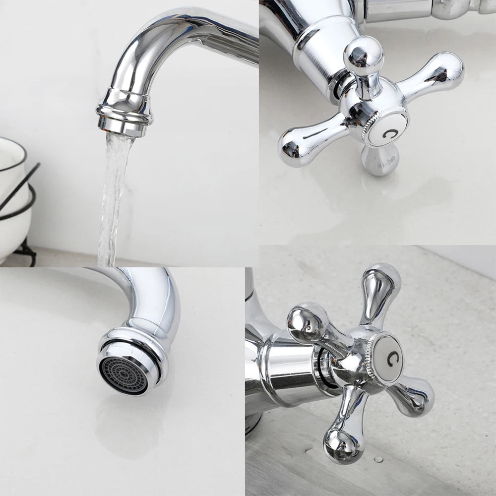 Kemaidi Golden Bathroom Basin Sink Faucet 360 Swivel
