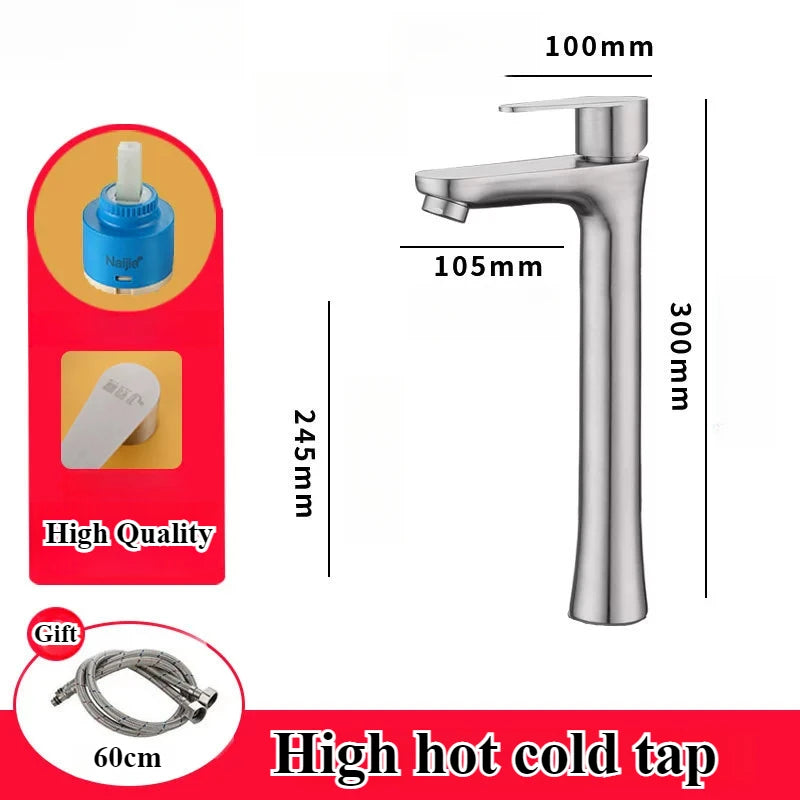 Elyn 304 Stainless Steel Bathroom Faucets Deck Mounted