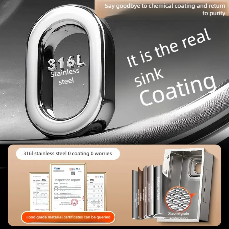 316l Stainless Steel Sink Food Grade Large Slot