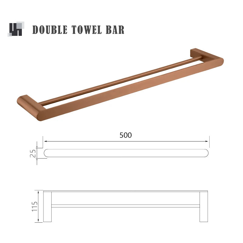 Rose Gold Bathroom Wall Mount Shelf Toilet Bath