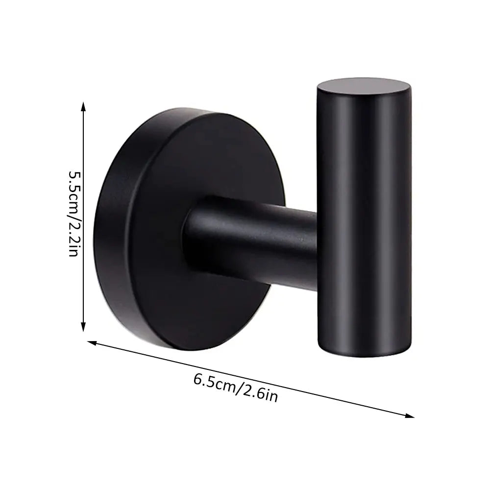 2pcs Polished Bathroom Towel Hooks Stainless Steel Coat