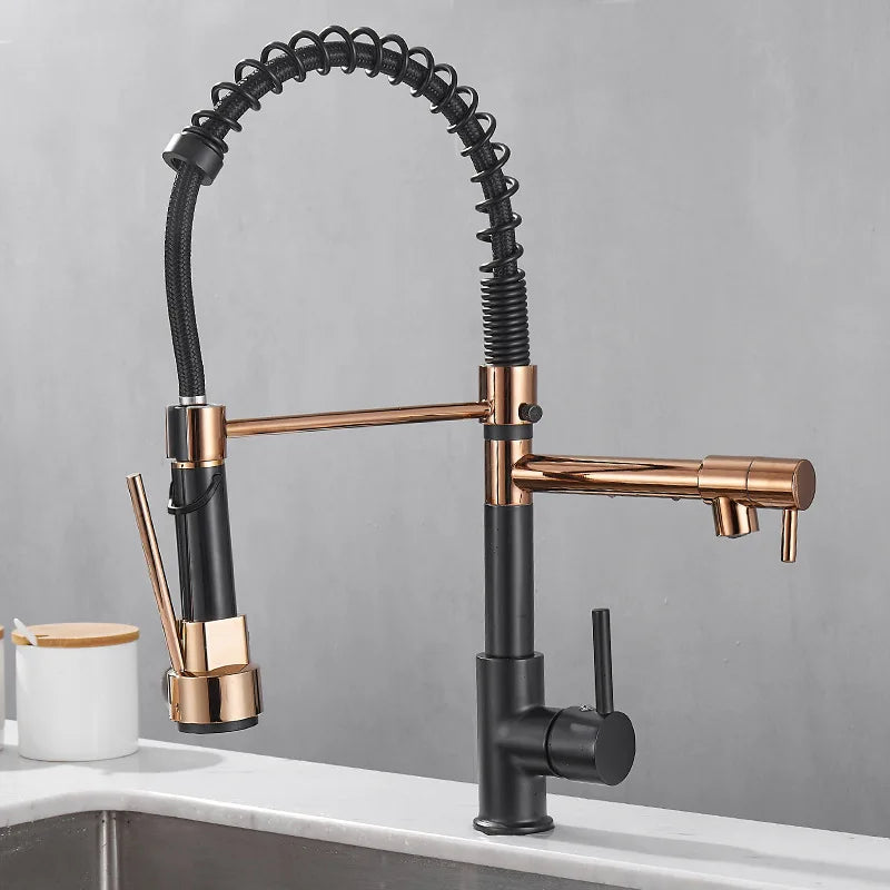 Gold Stainless Steel Faucet Cold Water Mixers Hole