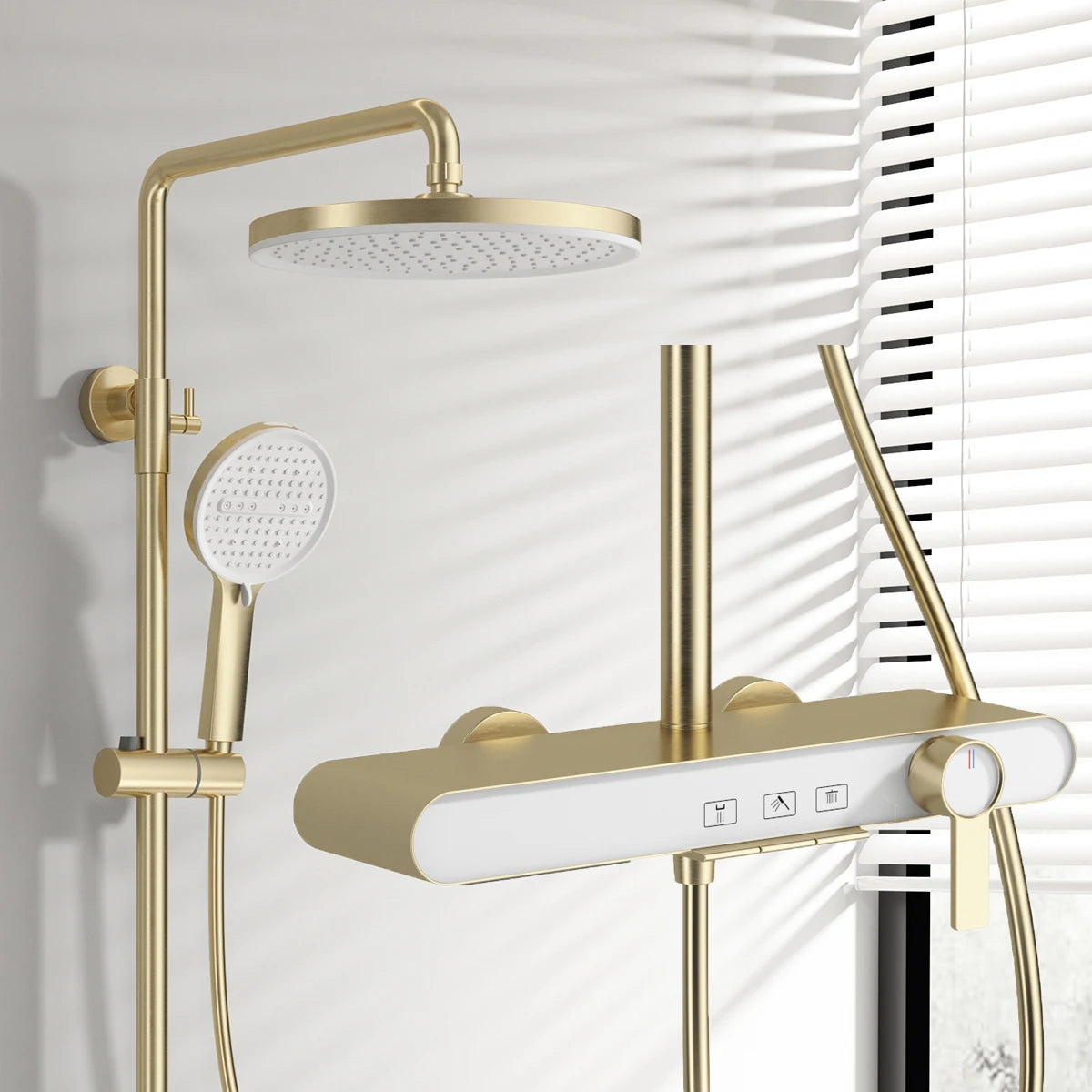 Cold Bathroom Shower System Faucets 12 Inch Round