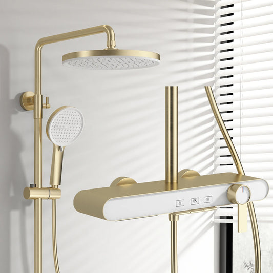 Cold Bathroom Shower System Faucets 12 Inch Round