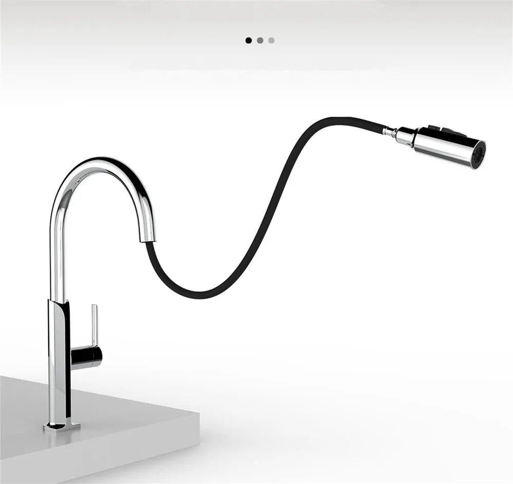 Brushed Gold Pull Out Faucet Sus304 Sink Faucet