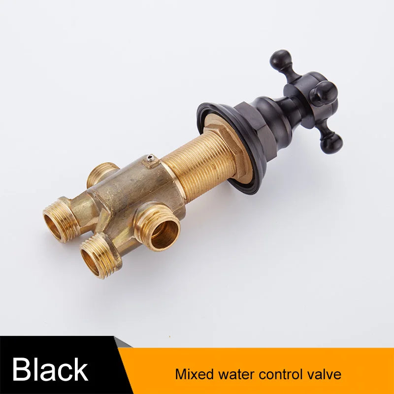 Bakala Black Cold Water Brass Switch Valve Bathtub