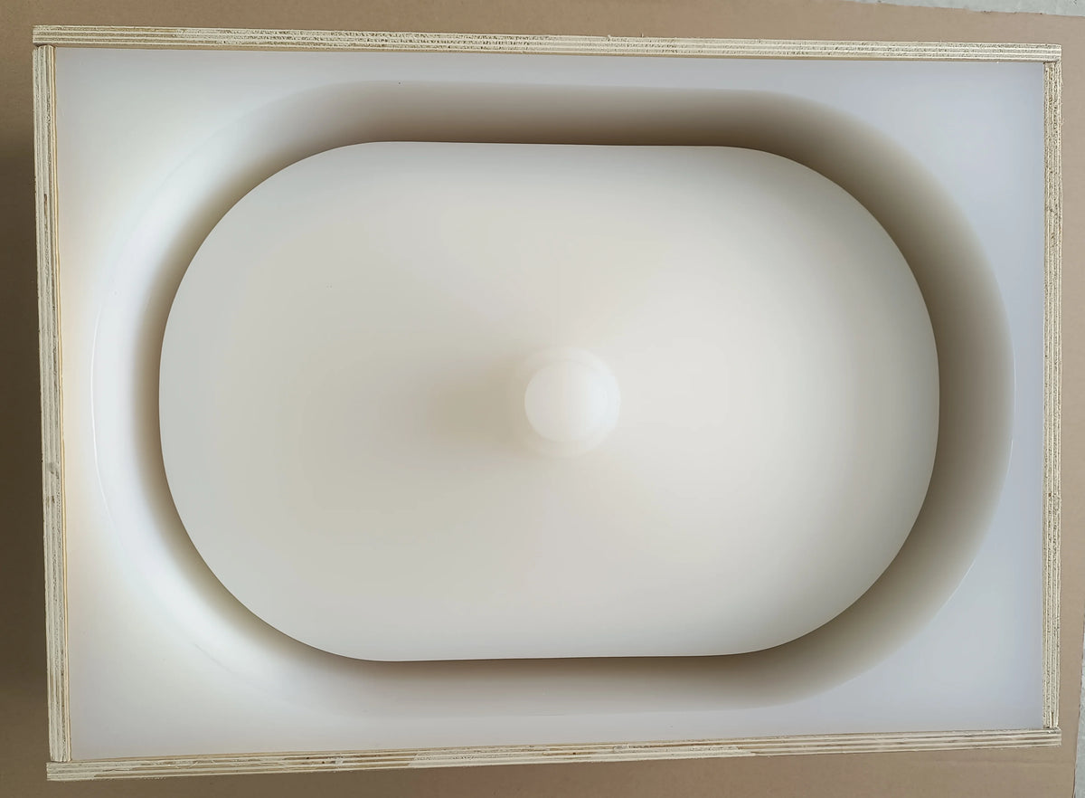 Circular Concrete Sink Silicone Mold Bathroom Square Sink