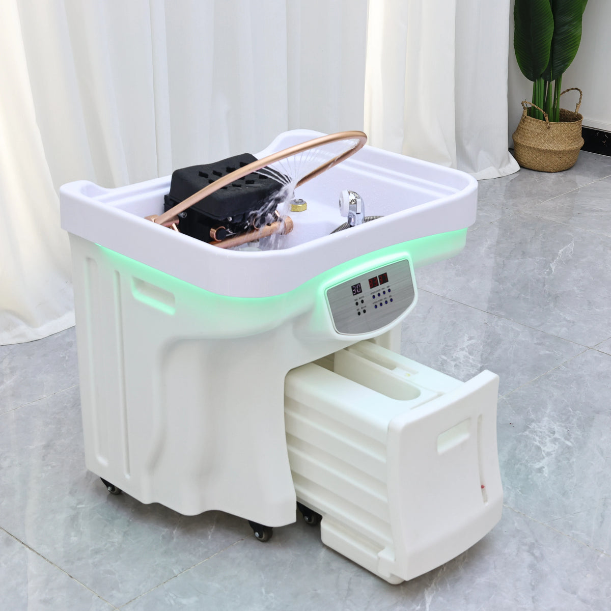 Convenient 60l Water Storage Head Spa Basin Water