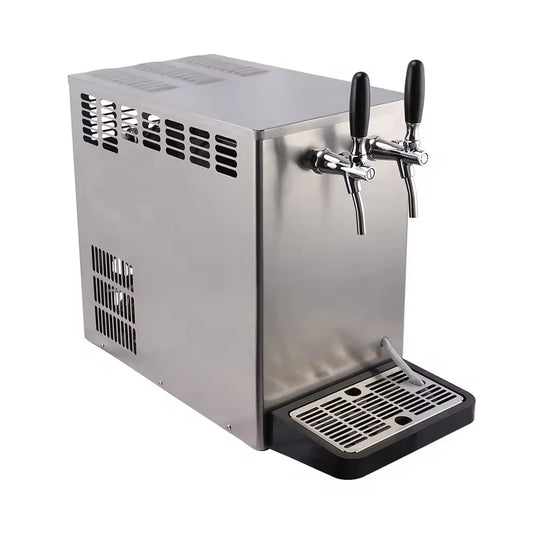 Countertop Draft Beer Cooler - Dual/Single Tap Stainless