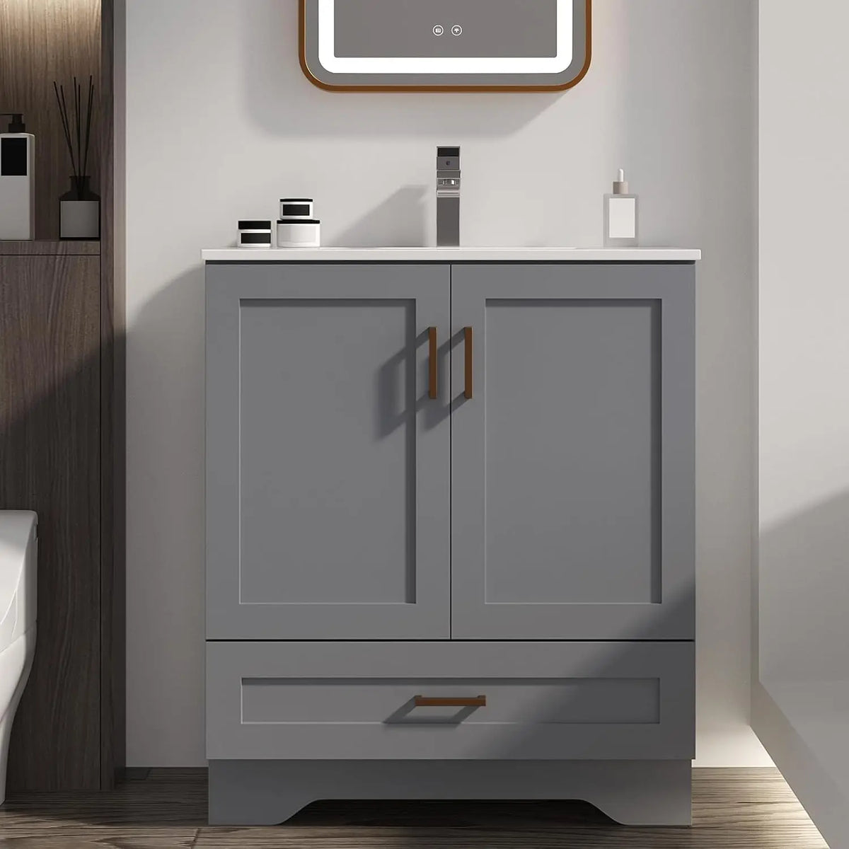 30 Inch Bathroom Vanity Sink Modern Grey Vanity