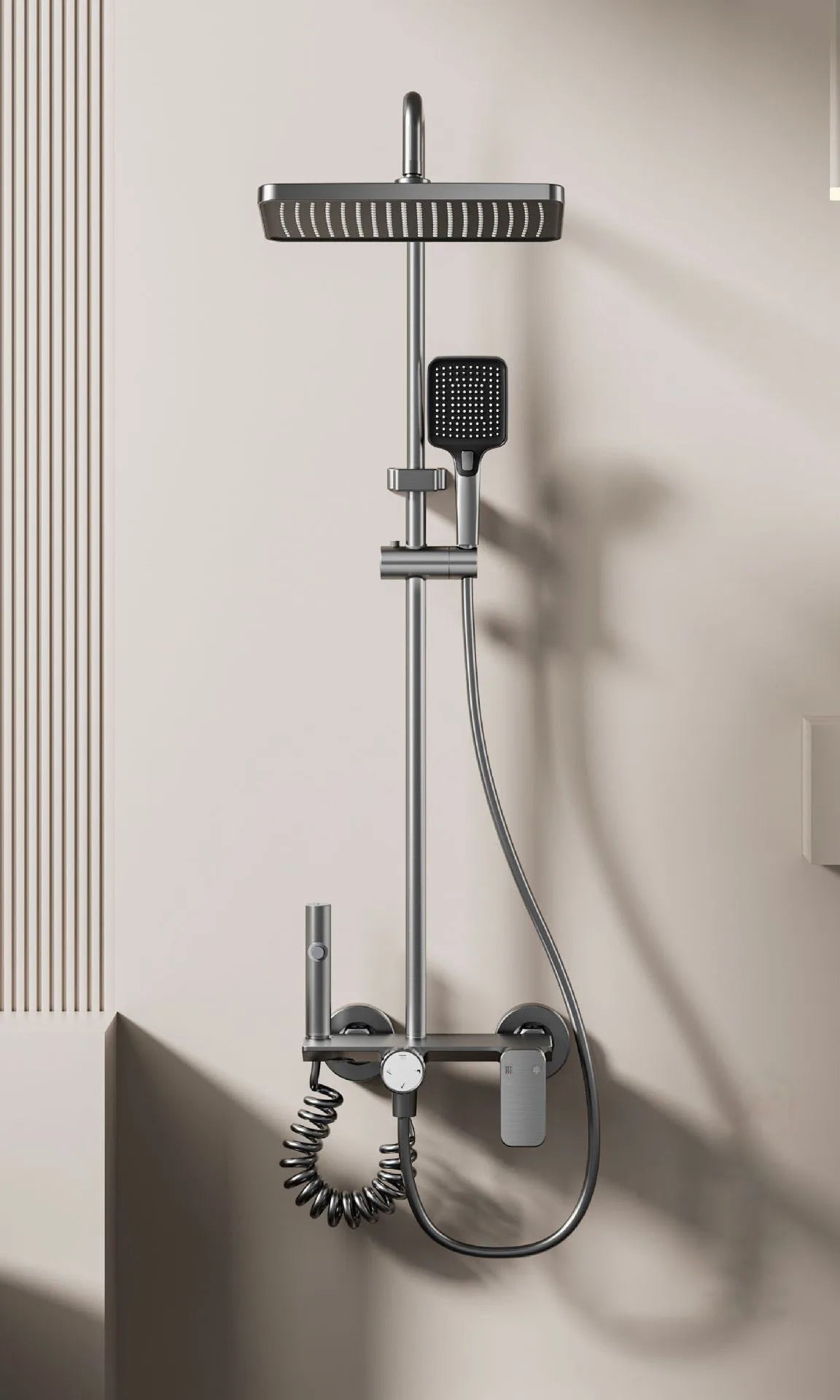 Bathroom Shower System Rotary Knob Cold Water Pressurize