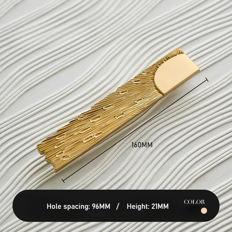 Unique Lines Satin Brass Handle Closet Wardrobe Door