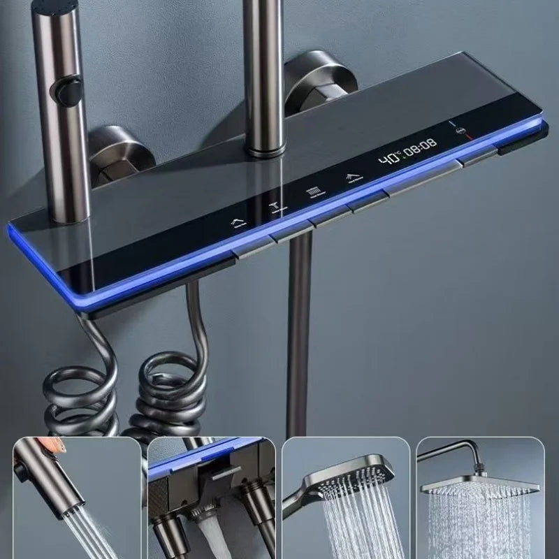 Local Stock Shower Temperature Digital Display Shower Faucet