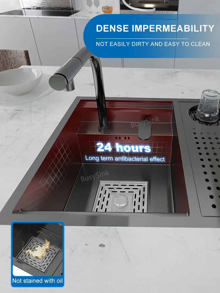 Hidden Sink Stainless Steel Sinks Bar Small Slot