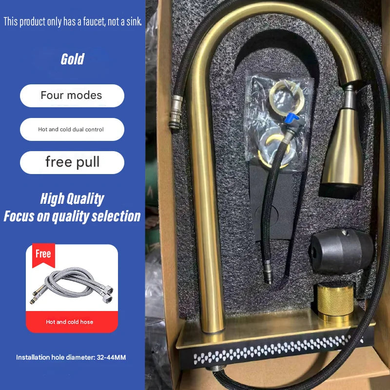 Popular Waterfall Faucet 304 Stainless Steel Cold Rainfall